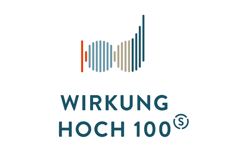 Logo des Stifterverbandes "Wirkung hoch 100"