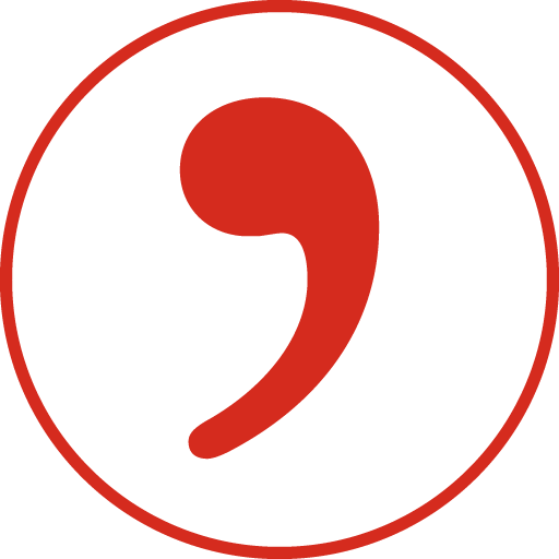 Logo des Literaturverwaltungsprogramm Citavi. Ein rotes Anführungszeichen.