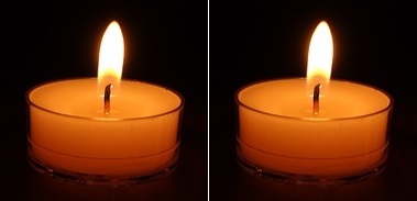 Es brennen zwei Kerzen.