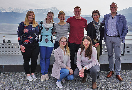 Pflegestudierende bei ihrer Exkursion in Luzern