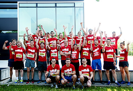 Läufer*innen der DHBW Heidenheim beim Stadtlauf 2018