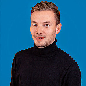 Tim Schirrotzki, Student bei der Volksbank 